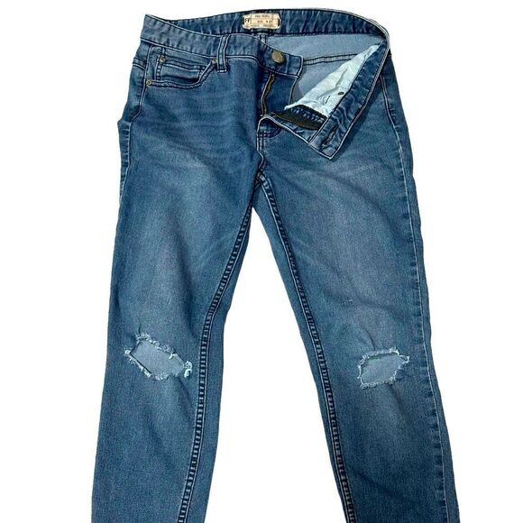 Free people High-Rise Busted Knee Skinny Jeans SIze 27 - Picture 3 of 8